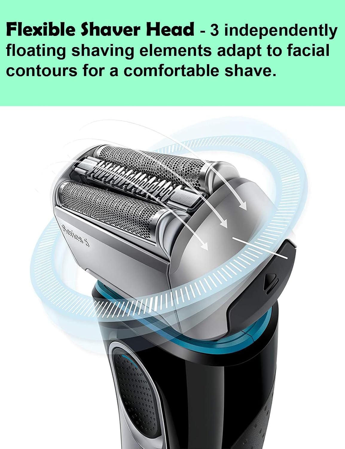 Series 5 Replacement Head 52S for Braun Electric Shaver, S5 Wet and Dry Replacement Head Compatible with Braun 5 Series Foil and Cutter 5190cc 5090 5020 (1 Count)
